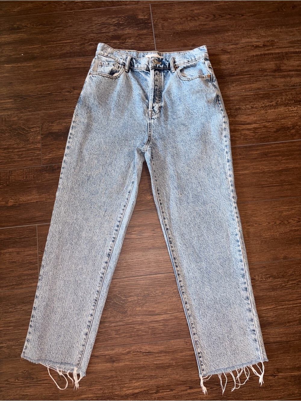 PacSun Light Blue High-Waist Straight Leg Jeans